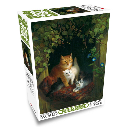 명화 직소퍼즐 500pcs 고양이 가족